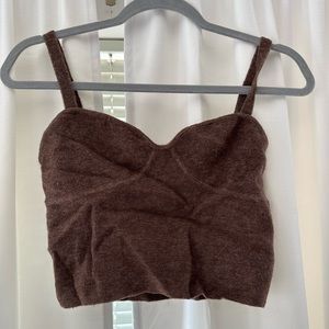 Brown Aritzia Cashmere Tank